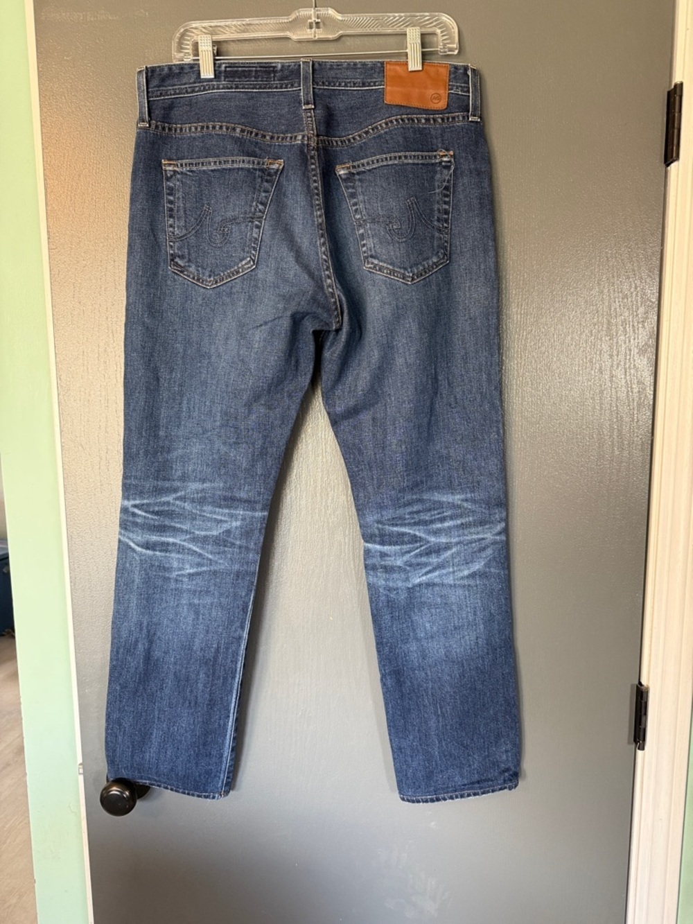AG Adriano Goldschmied Vintage Wash Blue Straight Jeans - Picture 4 of 4